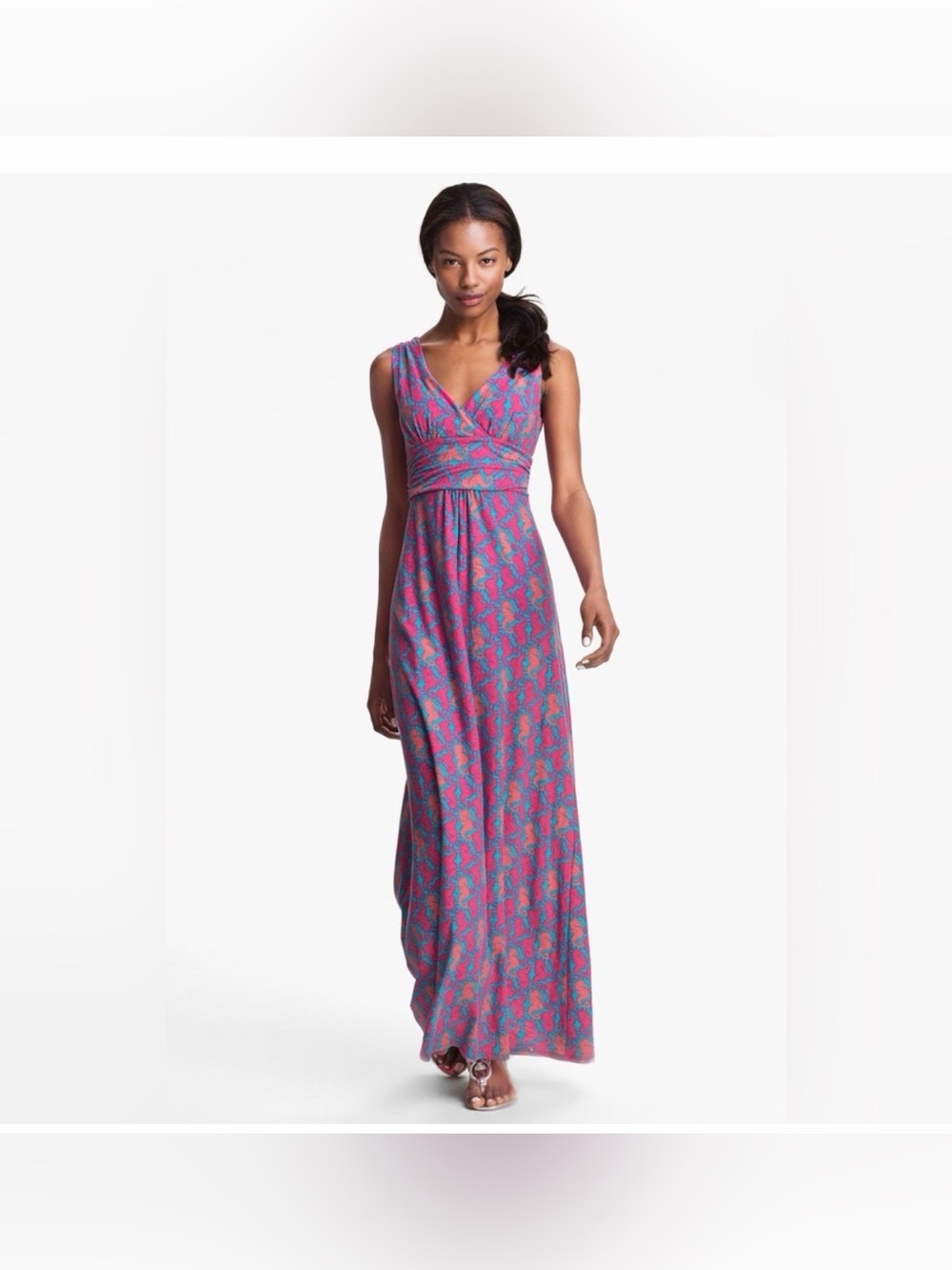 Lilly Pulitzer Seahorse Sloane Maxi- size XS, great condition. Vintage print!